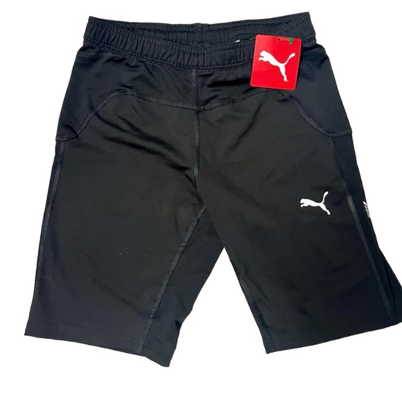 PUMA Boys' Core Essential Athletic Shorts. Black. Size L. NWT - Picture 1 of 5